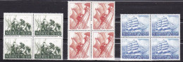 NO240E - NORWAY 1981 – BLOCKS - SAILING SHIP ERA - SG # 877/9(x4) MNH 13 € - Unused Stamps