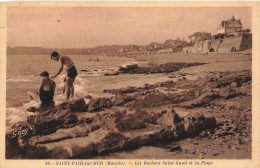FRANCE - Saint Pair Sur Mer - Les Rochers Saint-Gaud Et La Plage - Carte Postale Ancienne - Saint Pair Sur Mer