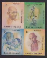 Sanda Island Scotland Local MAHATMA GANDHI THREE DIMENSION Block # 21294 Indien Inde - Mahatma Gandhi