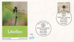 Deutschland Germany Allemagne - Plattbauch (Libellula Depressa) (MiNr: 1545) 1991 - Illustrieerter FDC - 1991-2000