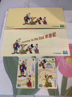 Hong Kong KCR East Railway Cards X 2 Disneyland - Covers & Documents