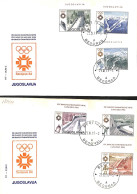 1984 IMPERFORATED SET OLYMPIC GAMES ISSUE With Belgrade Cancel On Appropriate Envelopes.VF - Imperforates, Proofs & Errors