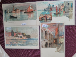 Manuel Wielandt , Lot De 8 Cartes  Dos 1900 , Venise , Vintimiglia, Murano , Verone,  Bordighera - Wielandt, Manuel