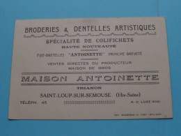 Maison ANTOINETTE Trianon - Saint-Loup-sur-Semouse (H. Saone) Tél 45 ( Voir / Zie SCAN ) FRANCE ! - Visitenkarten