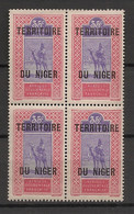 NIGER - 1921 - N°YT. 10 - Targui 35c - Bloc De 4 - Neuf Luxe ** / MNH / Postfrisch - Ungebraucht