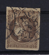 France Yv Nr  47 D  Oblitéré/cancelled/used Endommagé - 1870 Uitgave Van Bordeaux