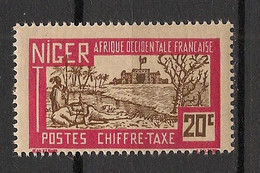 NIGER - 1927 - Taxe TT N° YT. 14 - Fort 20c - Neuf Luxe ** / MNH / Postfrisch - Nuovi