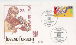 BRD FRG RFA - Jugend Forscht (MiNr: 1453 1990 - Illustrierter FDC - 1981-1990