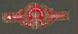 Bague De Cigare   Ancienne 1870 - 1920 -  Tabac  - Flor De Don Jose -  Tinchant  - Y Gonzales - Bagues De Cigares