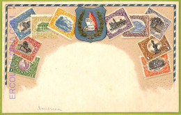 Ae9854 - Guatemala -  VINTAGE  POSTCARD - STAMPS ON POSTCARD - ZIEHER - Embossed - Guatemala