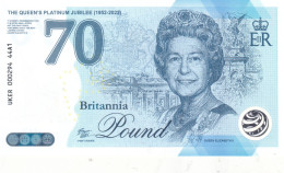 BRITANNIA Great Britain UK POUND 1952 2022 PLATINUM JUBILEE Commemorative A1 UNC - 1 Pound