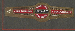 Bague De Cigare   Ancienne  1870 - 1920  -  Tabac  - Elegantes - Jose Tinchant - Y Gonzales - Bagues De Cigares