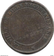 *french Jeton Lille Visite La Bourse 1853 10 Centimes - Royaux / De Noblesse