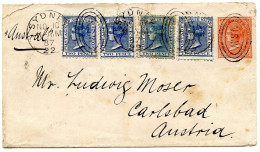 AUSTRALIE - LETTRE DE SYDNEY POUR L'AUTRICHE, 1887 - Lettres & Documents