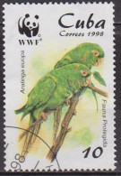 Oiseaux, Faune - Perroquets Verts - CUBA - W.W.F. - N° 3749 - 1998 - Gebruikt