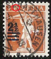 Zumstein 146 With Error 146.1.02 Weisser Ansatz In Oberen Querbalken Des Ersten E Von Helvetia - Varietà