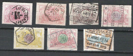 BELGIUM 7 Railway Stamps As Shown For The Cancellations - Autres & Non Classés