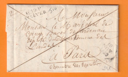 1830 - Marque Postale P39P ST SAINT SEVER,  Landes  En Noir Sur Lettre Pliée Vers PARIS - Dateur Au Départ, En Arrivée - 1801-1848: Precursori XIX