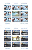 2001 DANUBE COMMISSION TWO IMPERFORATE SHEETS: Complete Set With Central Vignette. MNH - Non Dentellati, Prove E Varietà