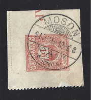 MOSON  (Mosonmagyaróvár)  MAR 1911  * SU MAGYAR  KIR.POSTA  10  - ANNULLO SU FRAMMENTO - Poste