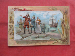 Thanksgiving  Embossed. Pilgrims. Ref 6298 - Thanksgiving