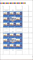 008 "FINA": Hundred Years Of The World Swimming Federation: Two Sheets In Se-tenant Proof MNH - Ongetande, Proeven & Plaatfouten