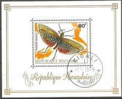 Rwanda Ruanda 1973 Yvertn° Bloc  27 (°) Used Cote 9,00 Euro Faune Insectes - Gebraucht