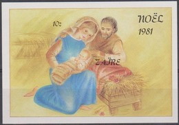 Zaire 1981 OCBn° Bloc 49 *** MNH Non Dentelé Cote 15 Euro Noël Kerstmis Christmas - Unused Stamps
