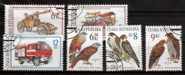 Tsjechie Mi 371,376 Brandweer, Vogels Gestempeld - Used Stamps