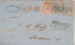 1871 - LETTRE De KÖNIGSBERG ENTREE PRUSSE PAR LILLE NOIR (RARE) ! => LYON - Storia Postale