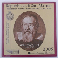 Euro, Saint Marin, San Marino, 2 Euro 2005, Galileo Galilei - San Marino
