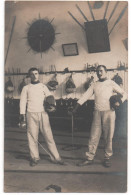 CARTE-PHOTO De 2 ESCRIMEURS. - Fencing
