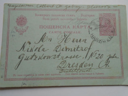 D200556 BULGARIA  Postal Stationery Entier Ganzsache - 1913 HASKOVO - Albert Gobay -sent To  Nikola Dimitrof  Dresden - Sonstige & Ohne Zuordnung