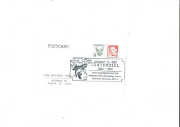 ETATS-UNIS 1992 FISH HATCHERY STATION BOZEMAN POISSON OMBRE COMMUN INSECTE - Covers & Documents