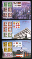 3 Blöcke Hongkong: 100 Years Of Electricity; Hong Kong Post Office + 100 Years Transport In Hong Kong.  ** Postfrisch - Blocchi & Foglietti