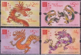 2024 HONG KONG YEAR OF THE DRAGON STAMP 4V - Ungebraucht