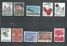 TEN AT A TIME - DENMARK - LOT OF 10 DIFFERENT 7 - USED OBLITERE GESTEMPELT USADO - Collections