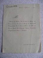 1818 Faire Part Mariage VALLETOT Eure 27 Hercule De La Houssaye Capitaine Régiment De La Reine Et De La Londe De Médine - Wedding