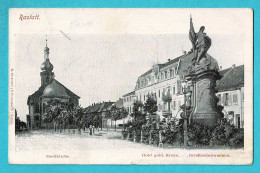 * Rastatt (Baden Wuerttemberg - Deutschland) * (W. Hanemann - H. Kronenwerth) Hotel Gold Kreuz, Bernhardusbrunnen - Rastatt