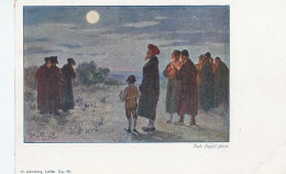 Tadeusz Popiel (1863-1913) "Les Juifs Prient Au Clair De Lune " H Altenberg Galicie Lwow Lviv Judaïca Judaika Jewish TBE - Judaisme