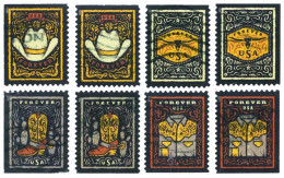 Etats-Unis / United States (Scott No.5615-18 - Wester Wear) (o) P2 + P3 Set Of 8 - Used Stamps