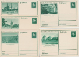 BILDPOSTKARTE EBERT - 5 CP ENTIERS ILLUSTREES NEUVES ! OSTSEEBAD /DARMSTADT /WISMAR /LUDWIGSBURG /BAD LANDECK SCHLESIEN - Cartes Postales