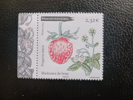 Andorra 2023 Andorre French Plant Nature Wild Strawberry Fragaria Vesca Fruit Fraise Bois1v Mnh BDF LEFT - Neufs