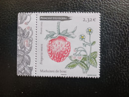 Andorra 2023 Andorre French Plant Nature Wild Strawberry Fragaria Vesca Fruit Fraise Bois1v Mnh BDF LEFT - Unused Stamps