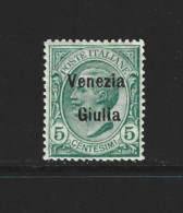 Occupazioni Venezia Giulia Il 5 Cent. Nuovo Mnh**( Ottima Centratura ) - Vénétie Julienne