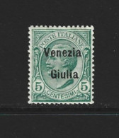 Occupazioni Venezia Giulia Il 5 Cent. Nuovo Mnh**( Ottima Centratura ) - Venezia Giuliana