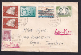 JAPAN - Envelope Sent From Japan To Zagreb 1959 By Air Mail,nice Franking / Traveled, 2 Scans - Posta Aerea