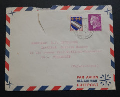 Guadeloupe,  Timbre De France Oblitéré De BARTHÉLÉMY.  Lettre En Peu Déchirée Sur Le Haut. - Lettres & Documents