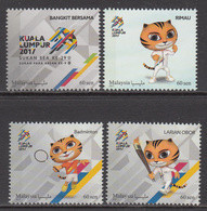 2017 Malaysia South East Asia Games Sports Complete Set Of 4 MNH - Malaysia (1964-...)