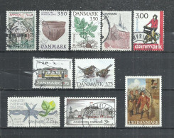 TEN AT A TIME - DENMARK - LOT OF 10 DIFFERENT 10 - USED OBLITERE GESTEMPELT USADO - Collections